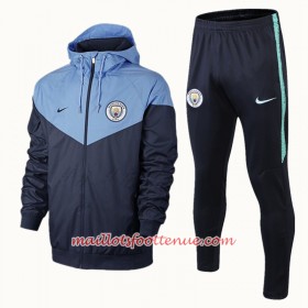 Manchester City Ensemble d'entraînement Windrunner Bleu Noir 2018/2019